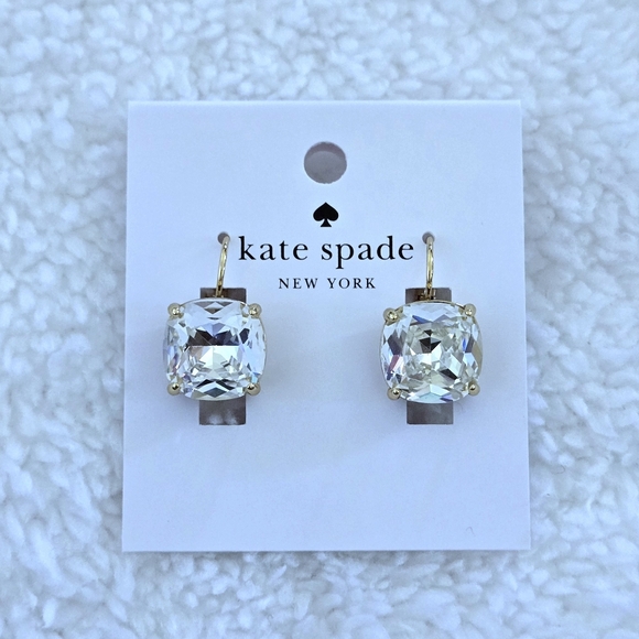 kate spade Jewelry - Kate Spade♠️ Clear Faceted Crystal💎 Cushion Earrings
